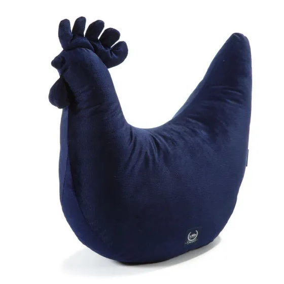 LA MILLOU DANA ROYAL NAVY VELVET GRANDMA'S HEN PILLOW