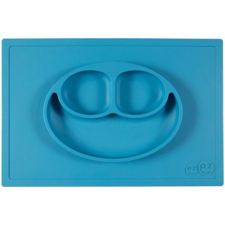 EZPZ Placa de silicona 2 en 1 Happy Mat con almohadilla, azul