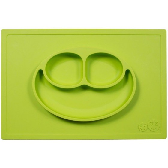 EZPZ silicone plate washer 2in1 Happy Mat Green