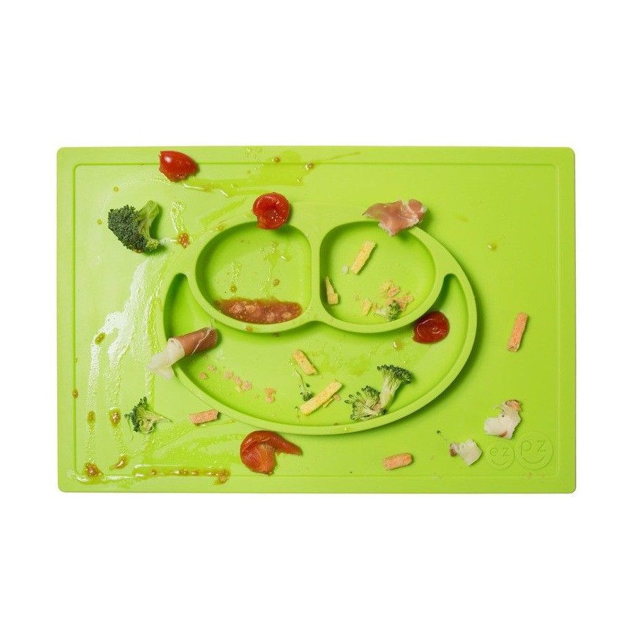 EZPZ silicone plate washer 2in1 Happy Mat Green