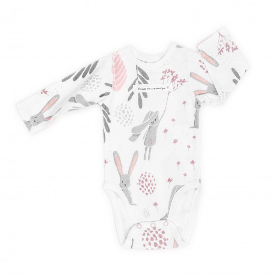 ColorStories - Body niemowlęce Longsleeve - Bunny - 62 cm