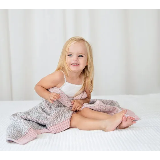 LULLALOVE WARM BLANKET WITH COTTON WOOL Pink