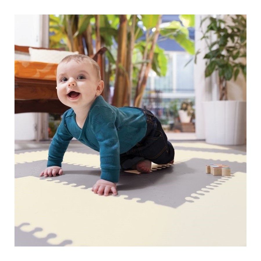 Skip Hop PlaySpot Gray / Cream Geo Mat - 816523024504
