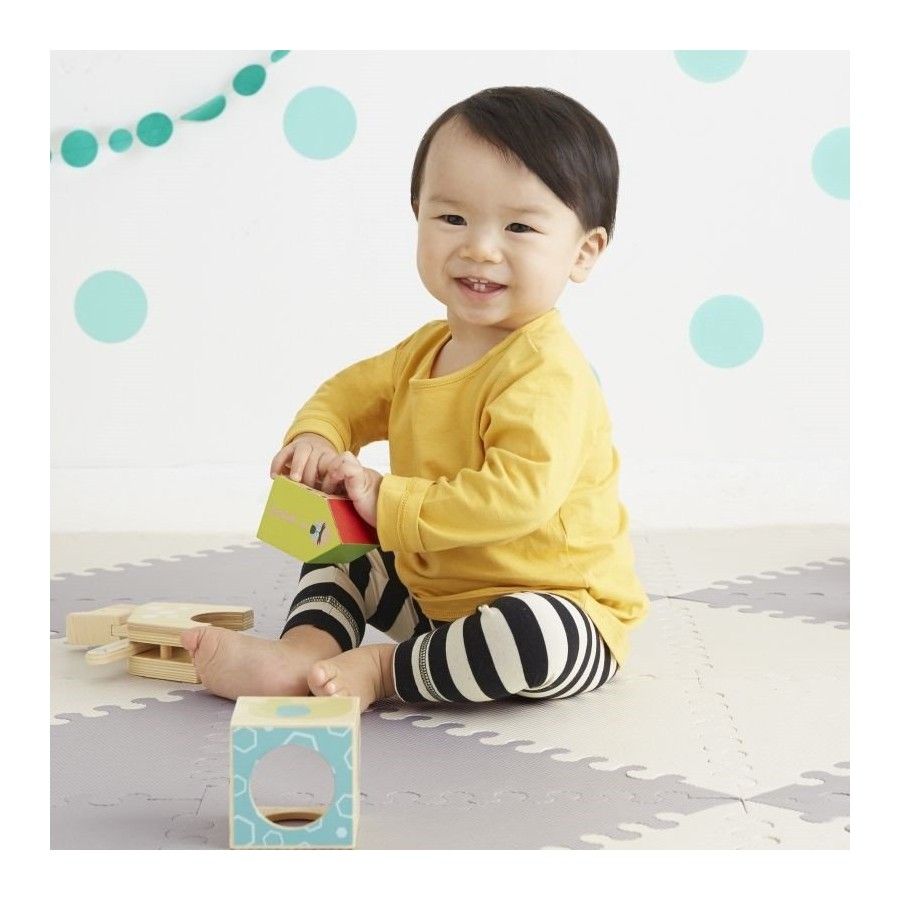 Skip Hop PlaySpot Gray / Cream Geo Mat - 816523024504