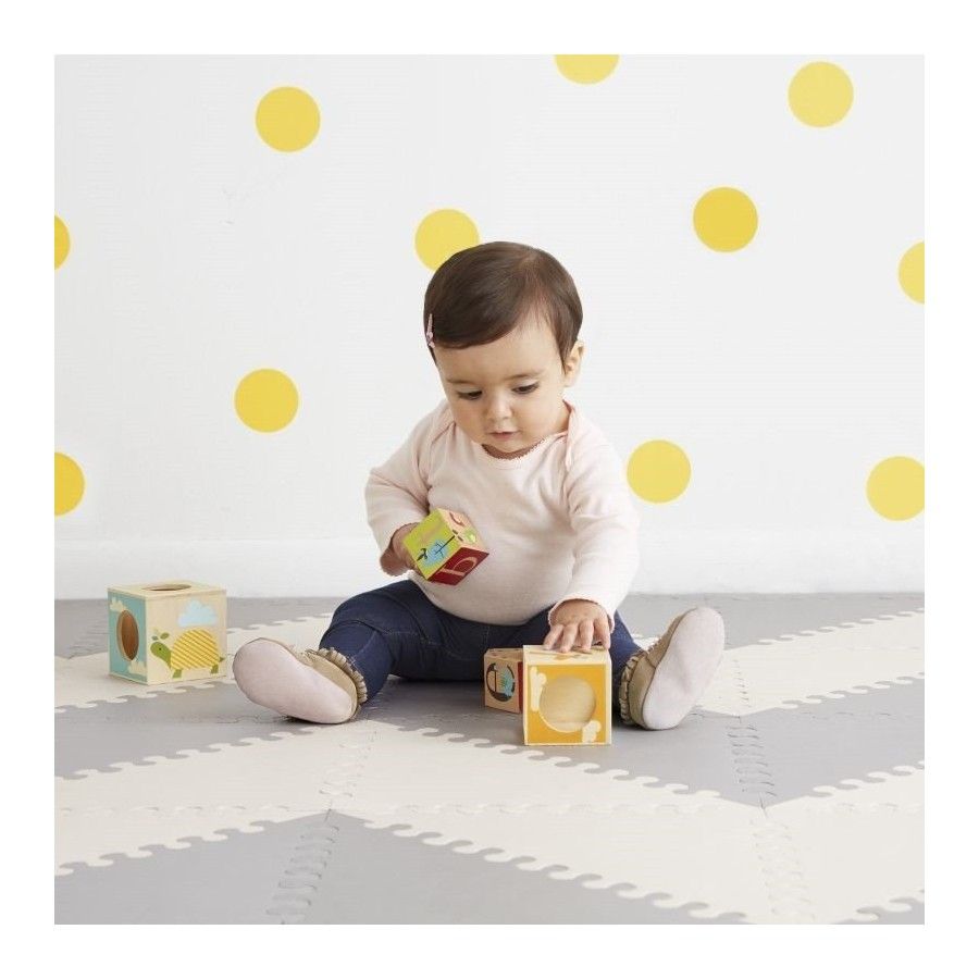 Skip Hop PlaySpot Gray / Cream Geo Mat - 816523024504
