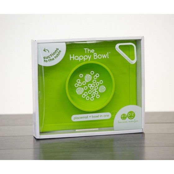 EZPZ bowl Silicone bowl washer 2in1 Happy Green Bowl