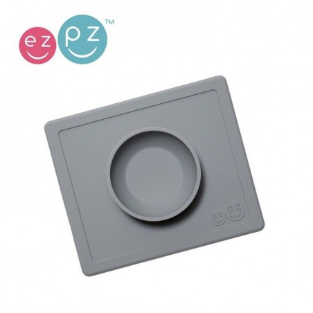 EZPZ 2in1 Happy Bowl silikonskål med dyna, grå