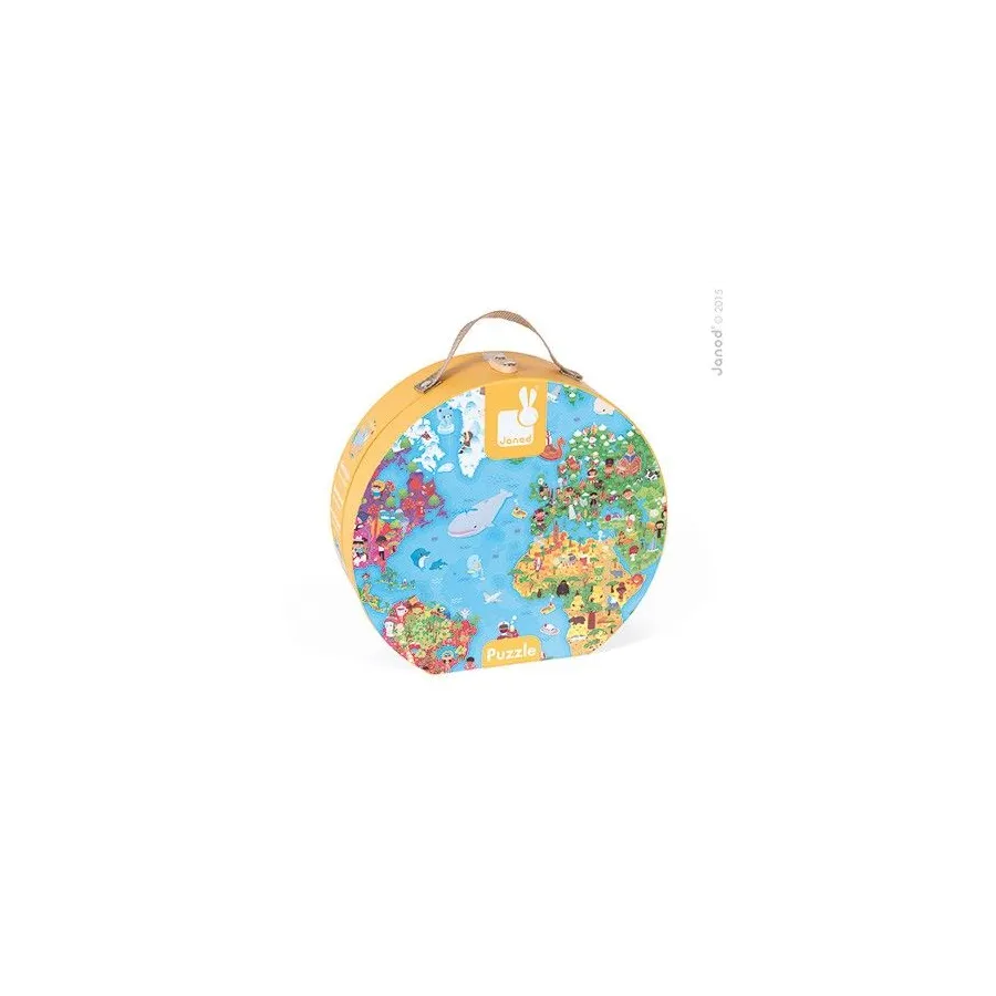 Janod, Puzzle in a suitcase World Map 300 pieces