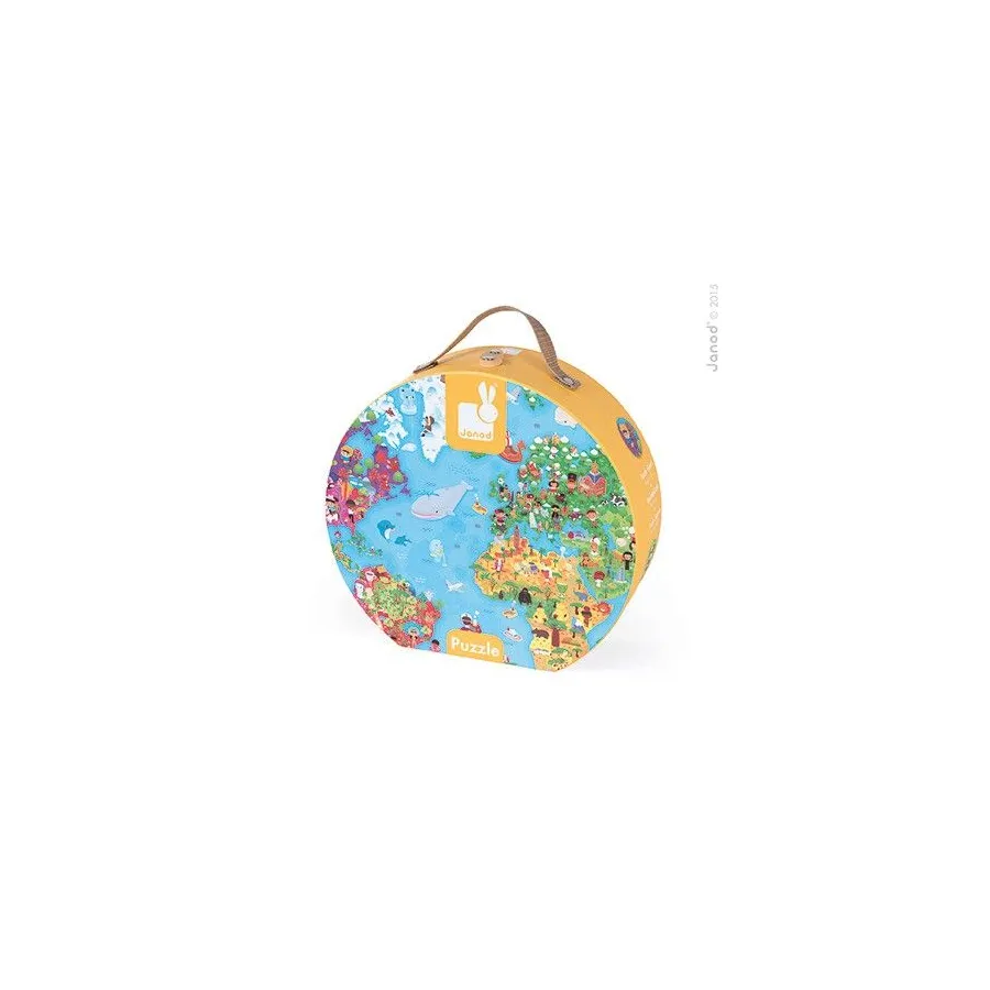 Janod, Puzzle in a suitcase World Map 300 pieces