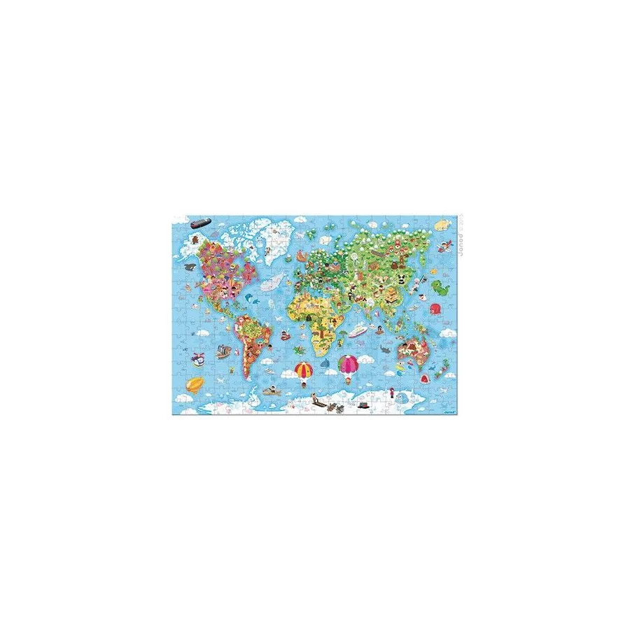 Janod, Puzzle in a suitcase World Map 300 pieces