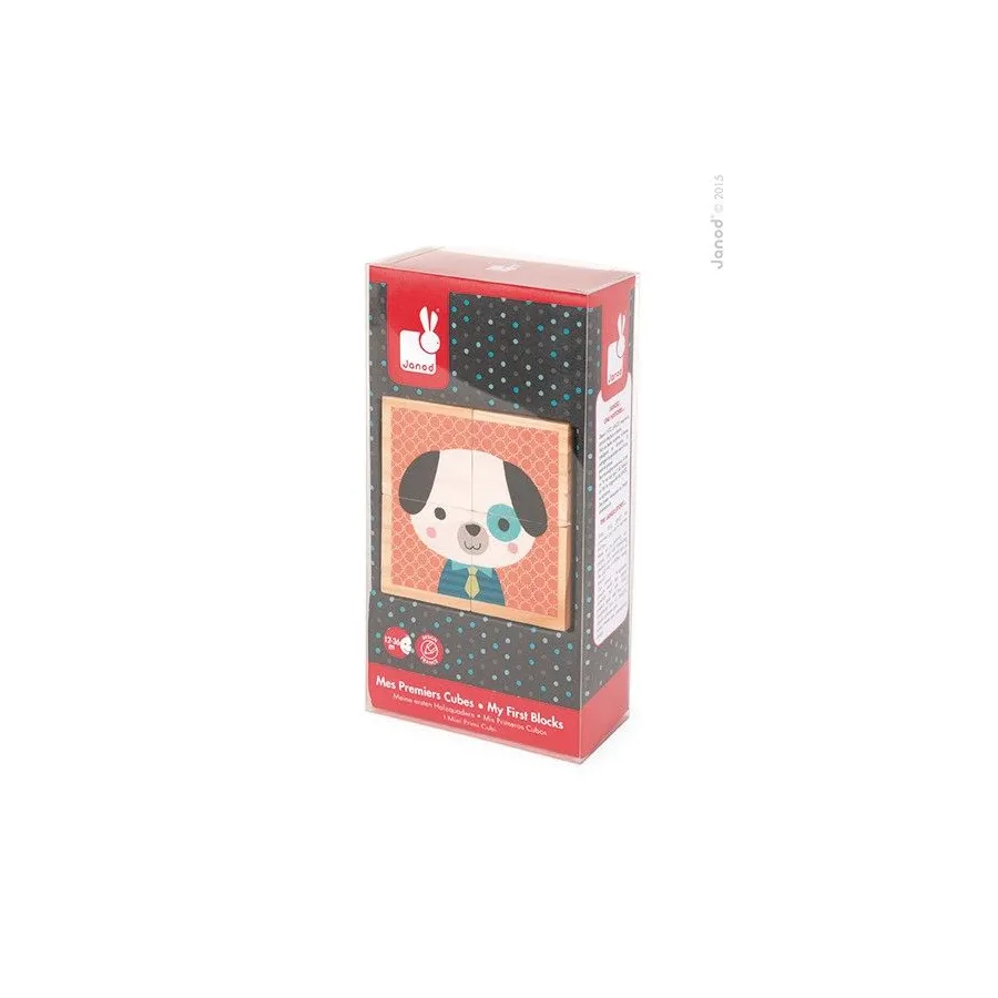 Janod Klocki drewniane Puzzle 6w1 Las