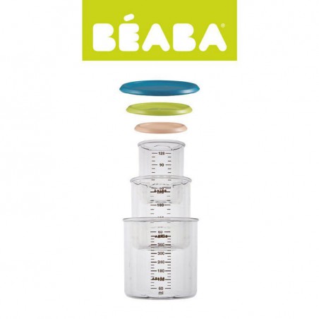 Beaba set of jars 3 units. 120 ml 240 ml and 420 ml