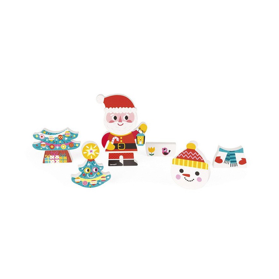 Janod Magnetic pads 3D Santa Claus and friends
