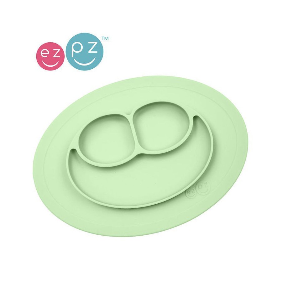 EZPZ silicone plate with a small pad 2in1 Mini Mat pastel sha