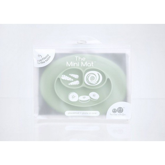 EZPZ silicone plate with a small pad 2in1 Mini Mat pastel sha