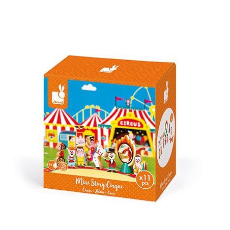 Janod Circus wooden set, 11 elements, Story collection