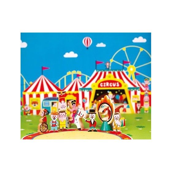 Janod Circus Wooden Set 11 Elements Collection Story