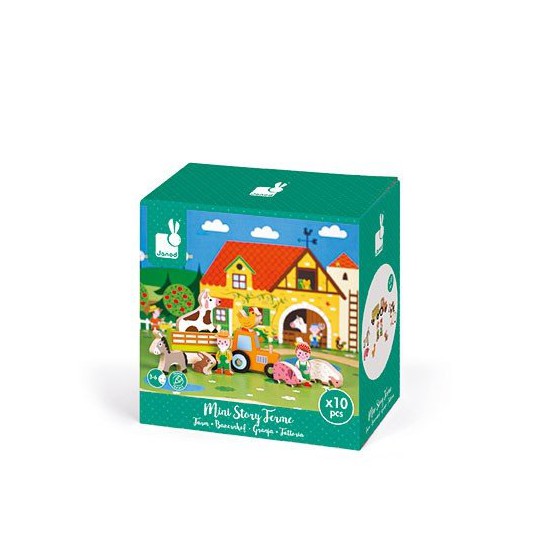 Farm Janod set of 10 wooden elements Story Collection