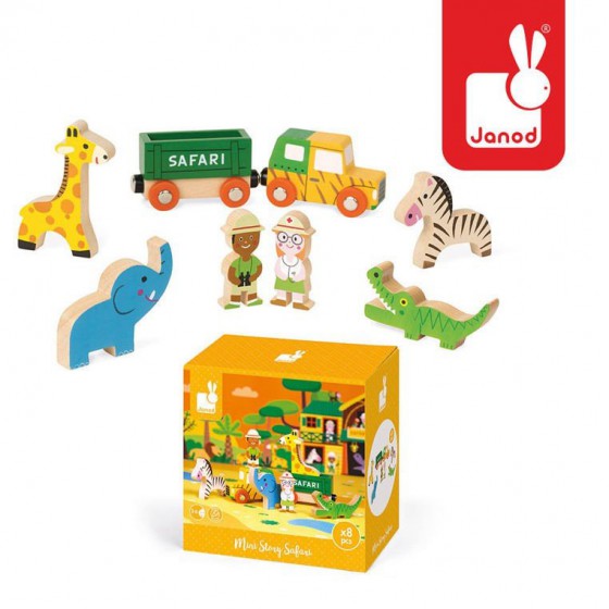 Wild animals Janod set of wooden elements 8 Story Collection