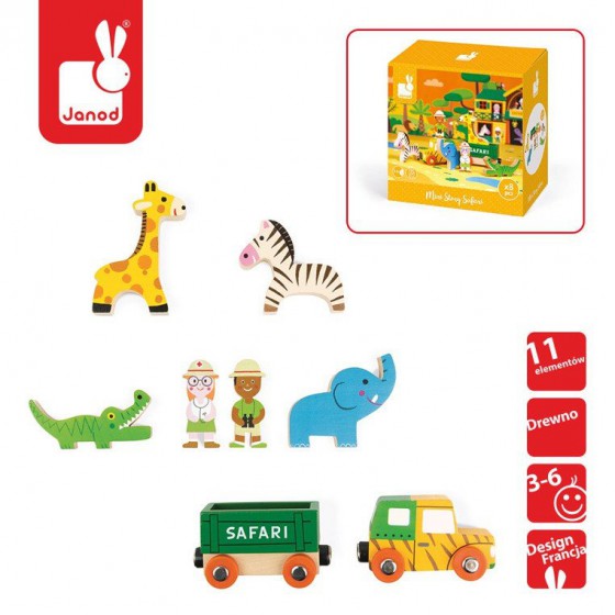 Wild animals Janod set of wooden elements 8 Story Collection