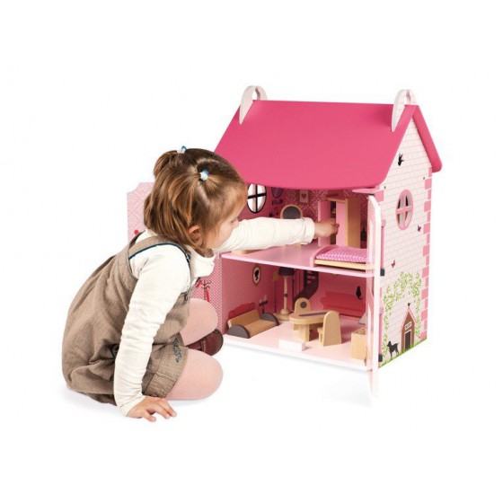 Janod dollhouse with furniture 11