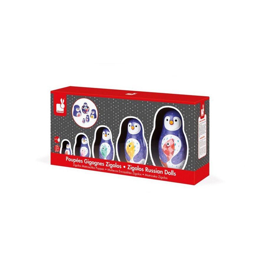 Janod Family penguins dolls