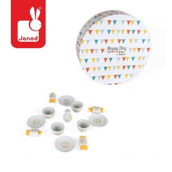 Janod Tableware 17 elements Happy Day