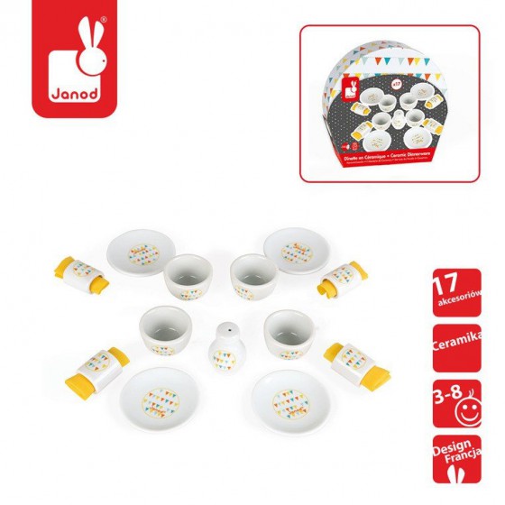 Janod Tableware 17 elements Happy Day