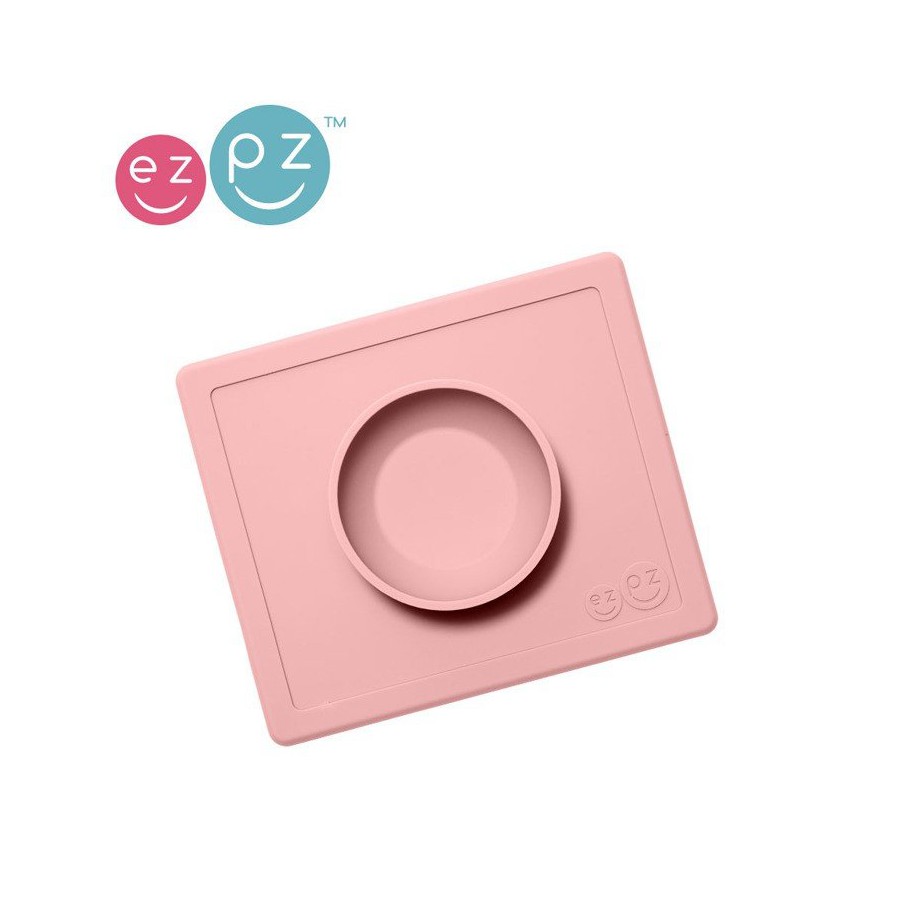 EZPZ bowl with silicone pad 2in1 Happy Bowl pastel pink
