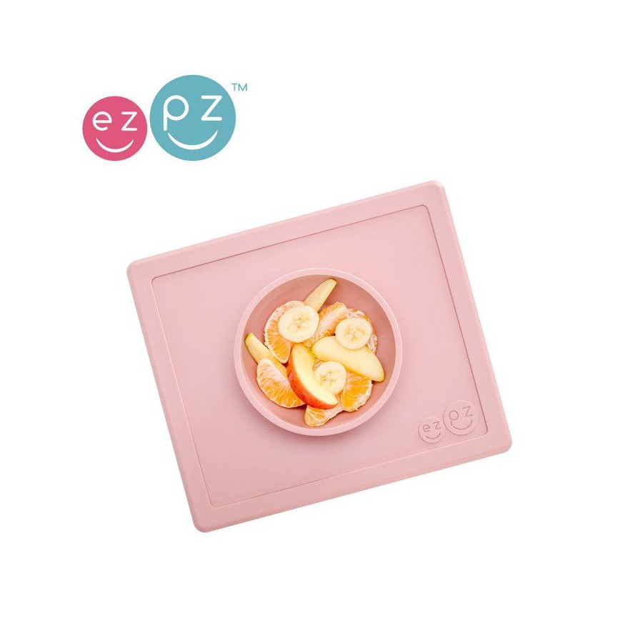 EZPZ bowl with silicone pad 2in1 Happy Bowl pastel pink