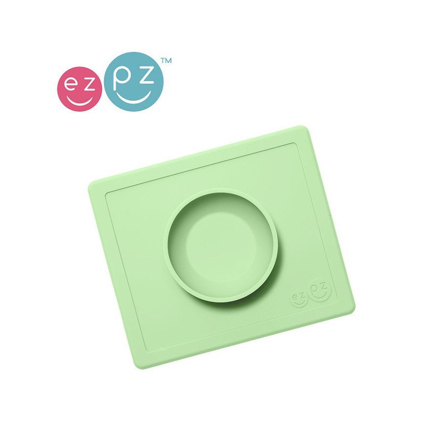 EZPZ bowl with silicone pad 2in1 Happy Bowl pastel sha