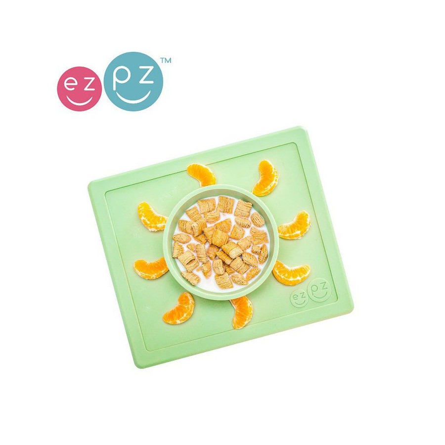 EZPZ bowl with silicone pad 2in1 Happy Bowl pastel sha