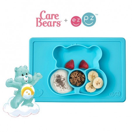 EZPZ plate with silicone pad 2in1 Care Bears ™ Mat Teddy Bear benevolent heart Wish turquoise