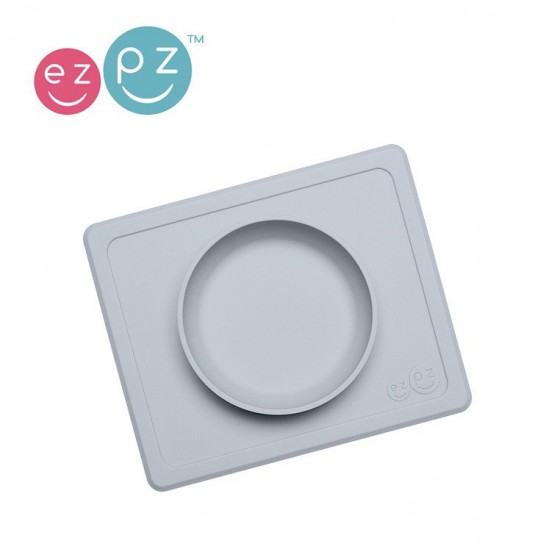 EZPZ bowl with silicone pad 2in1 Mini Bowl pastel gray