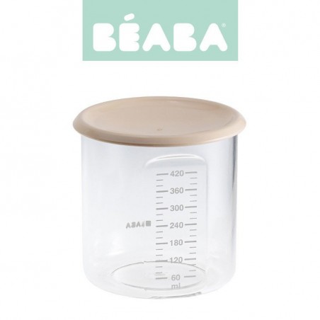 Beaba jar with hermetic closure 420 ml nude