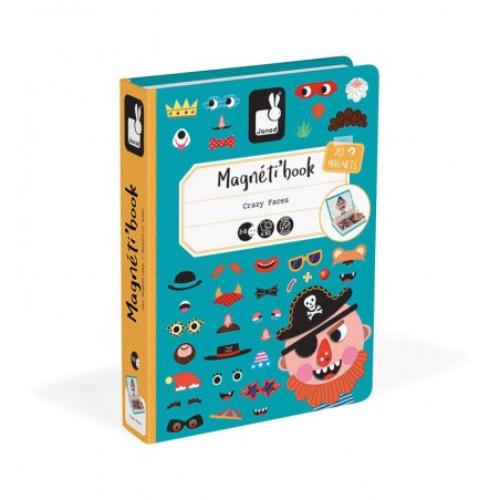 Janod Magnetic faces a puzzle Funny Boy Collection Magnetibook 2018