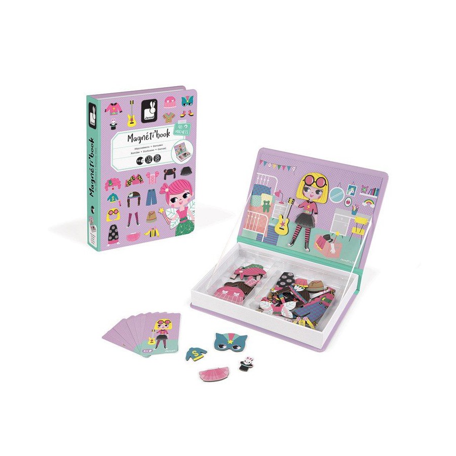 Janod Magnetic Magnetibook a puzzle Costumes Girl Collection