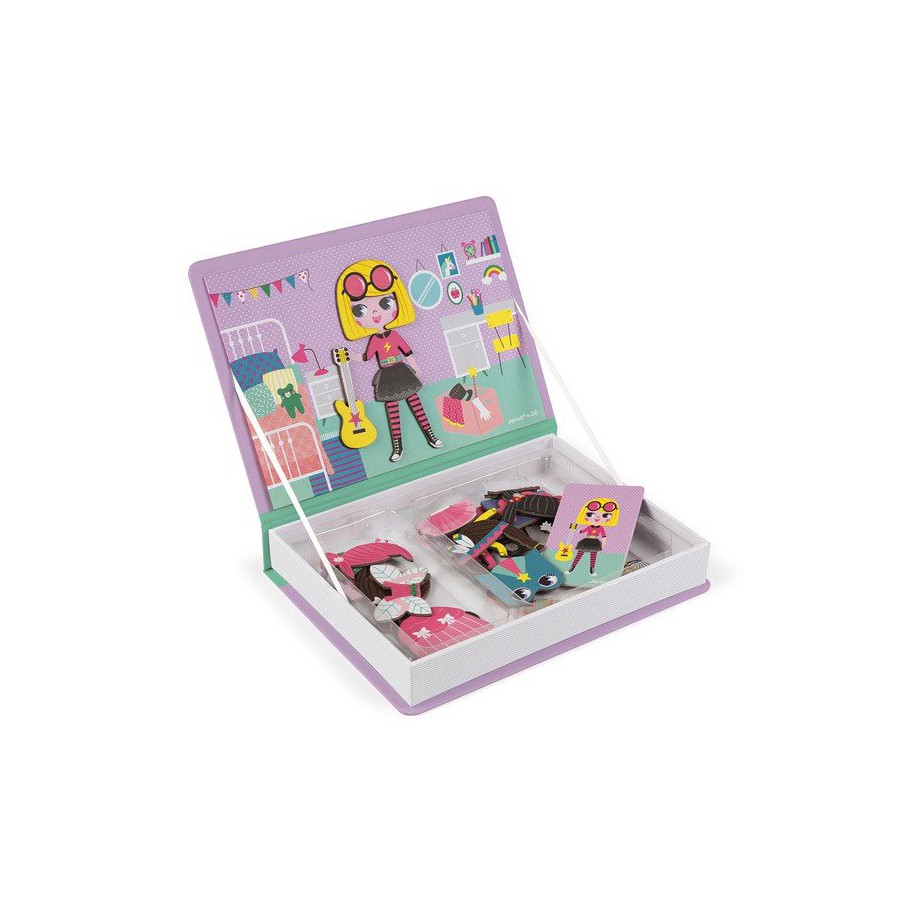 Janod Magnetic Magnetibook a puzzle Costumes Girl Collection