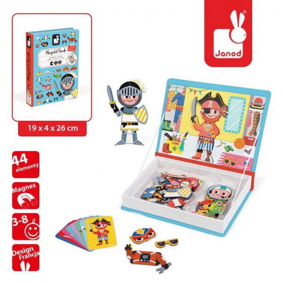 Janod Magnetic Costumes Boy Magnetibook a puzzle collection 2018