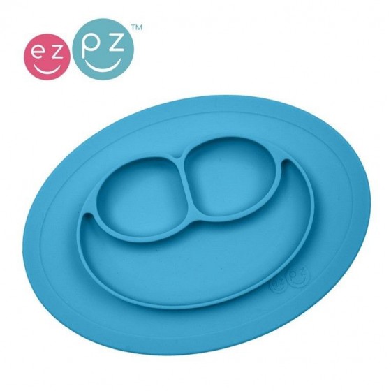 EZPZ silicone plate washer small blue 2in1 Mini Mat