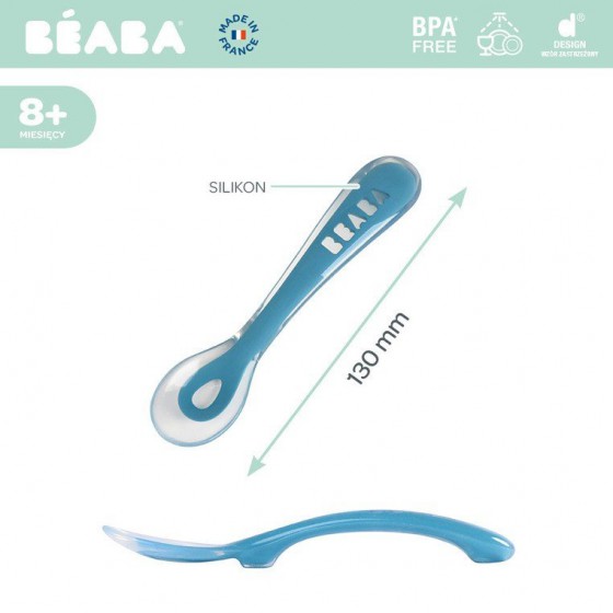 Beaba Spoon silicone blue 8m +
