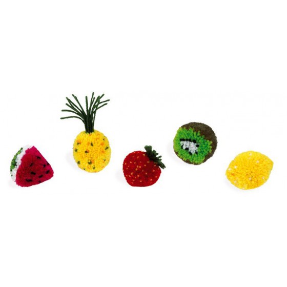Janod set of artistic Fruit pompons