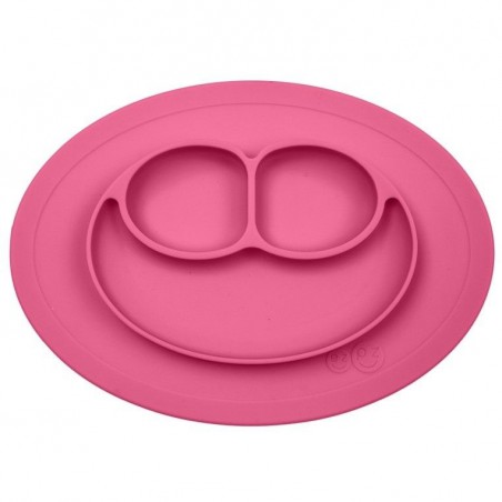 EZPZ Piastra in silicone con cuscinetto, mini tappetino 2in1 piccolo, rosa