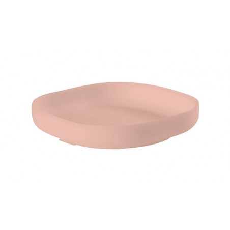 Beaba silicone suction cup with saucer pink
