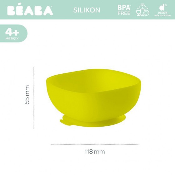Beaba Silikonowa miseczka z przyssawka yellow