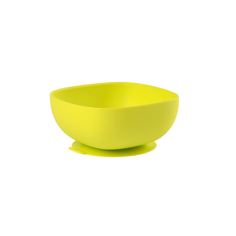 Beaba silicone suction cup bowl with yellow
