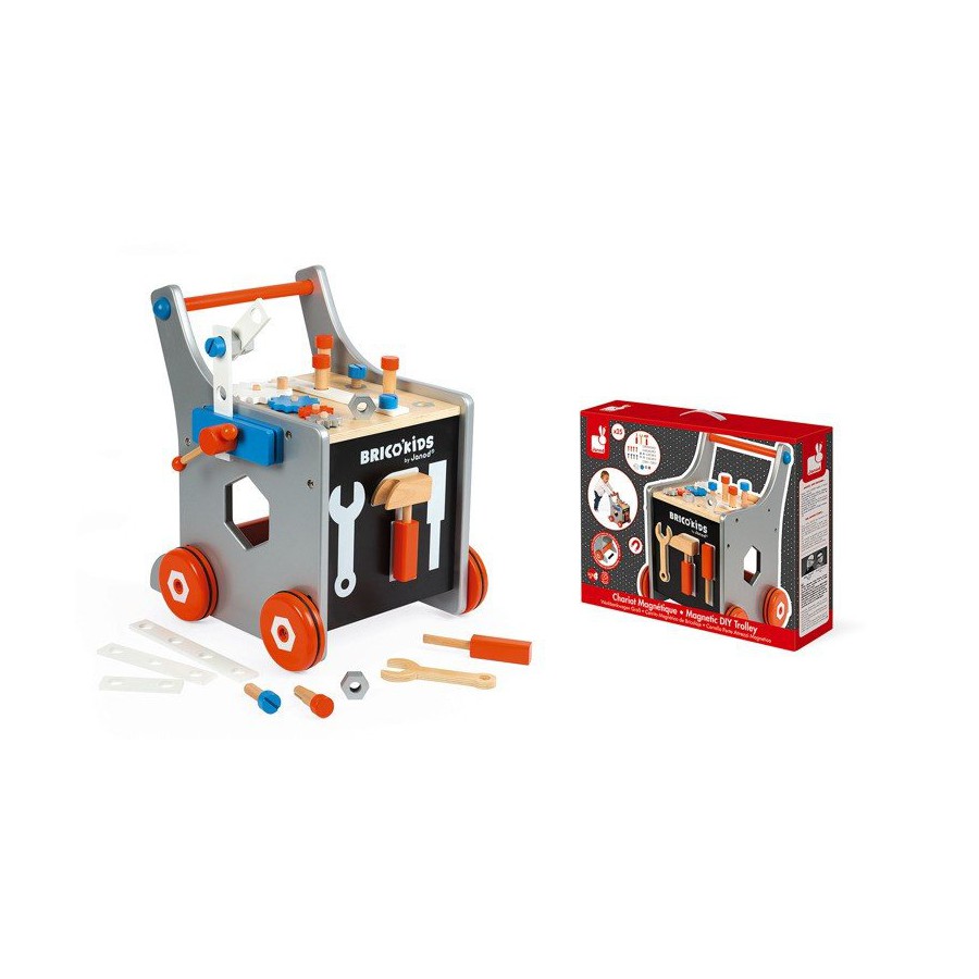 Janod workshop trolley with magnetic tools on Brico 'Kids