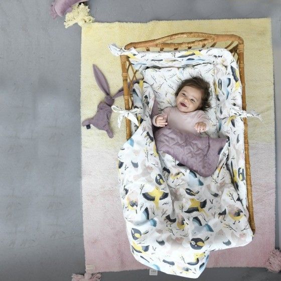 LA MILLOU COTTON BED PROTECTOR - ARCTIC BEAR FAMILY