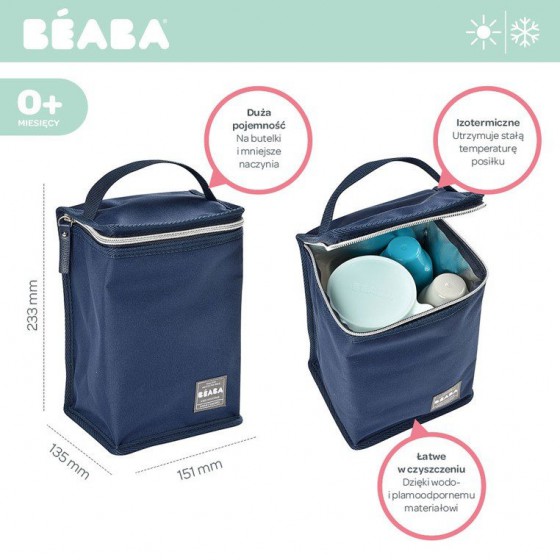 Beaba packaging thermal insulation large blue / silver