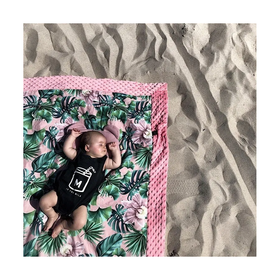 La Millou piknik takaró Minky - XL - Banana Split Bright Black